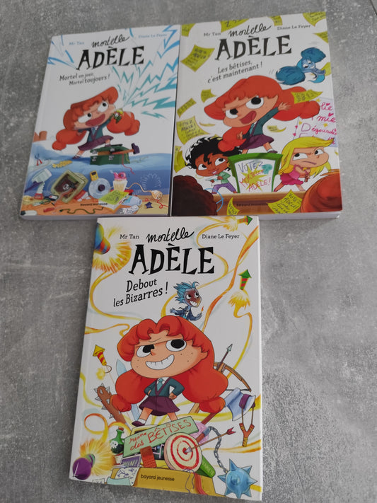 Lot de 3 livres mortelle Adèle