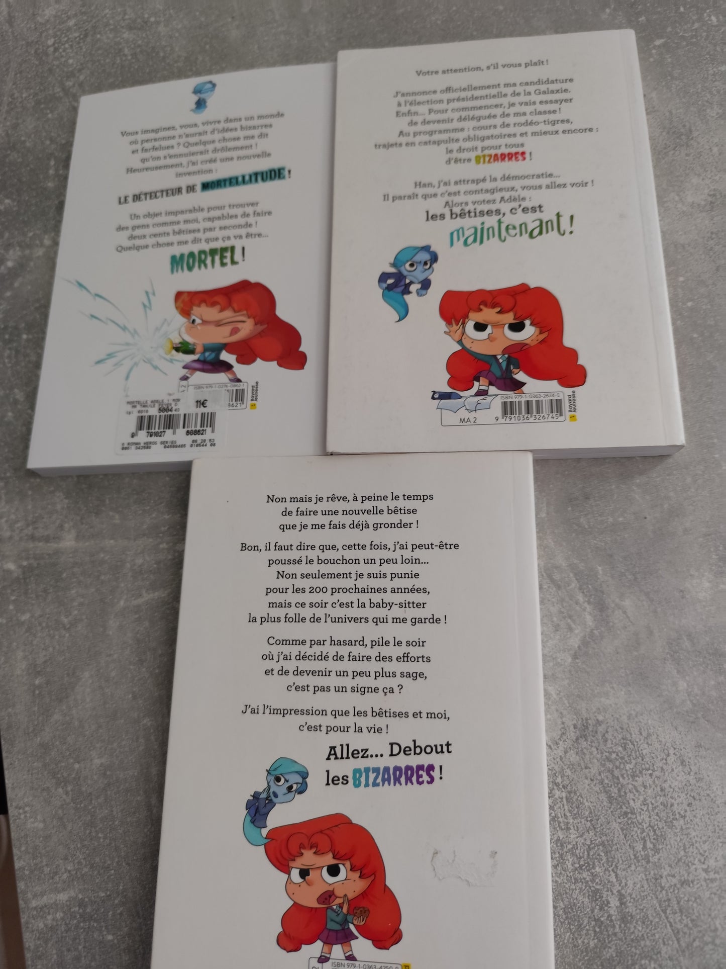 Lot de 3 livres mortelle Adèle